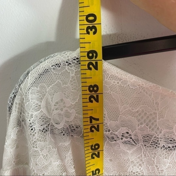 Etcetera White Sweater Large Lace Waffle Knit - Picture 3 of 6